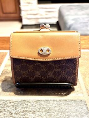 Vintage Celine Macadam Bifold Compact Wallet